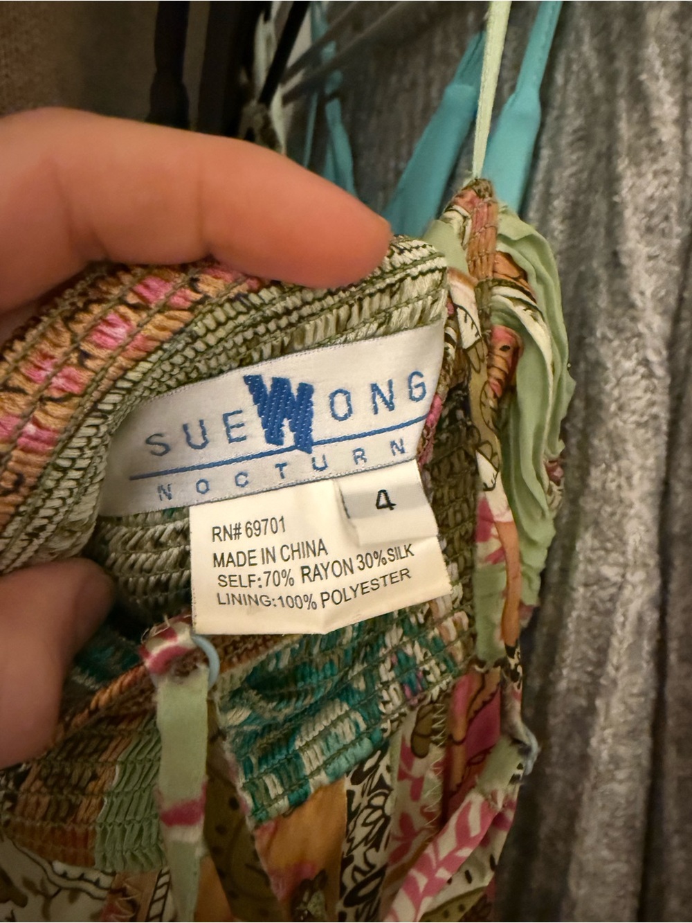 Sue Wong Green Multi-Color Beaded Paisley Sundress - Picture 5 of 5